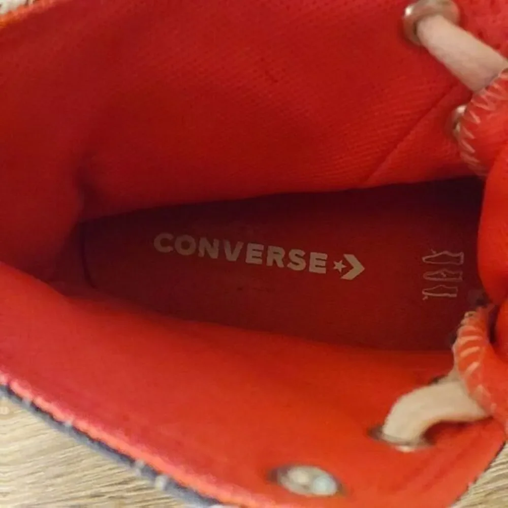 Converse Chucks, Jr.Boys Shoes Size 4, Black Orange Space Flying Saucers Planets
